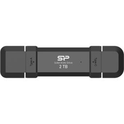 SILICON POWER 2TB DS72 USB 3.1 + USB 3.1 Type C Negru SP002TBUC3S72VPK