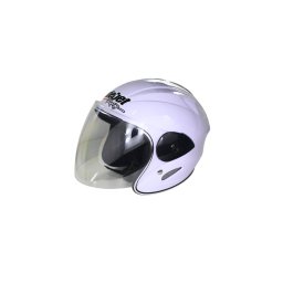 Casca moto semi-integrala pentru copii, Safebet HF-226, culoare alb, marime YS
