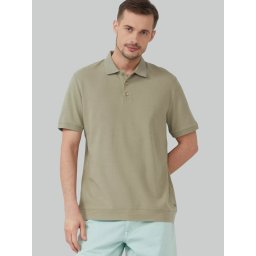 s.Oliver Tricou polo barbati, din piqué waffle, Regular fit, Verde masliniu (SELECTATI MARIMEA: S)