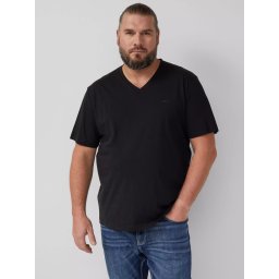 s.Oliver Big Sizes Tricou barbati big sizes, cu anchior, din bumbac, Negru (SELECTATI MARIMEA: 2XL)