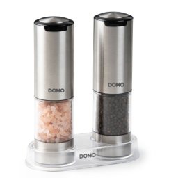 Set 2 rasnite electrice pentru condimente Domo DO3102, acumulatori, inox