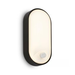 Brilo - Aplică de perete pentru exterior cu senzor de mișcare LED/12W/230V IP65 neagră
