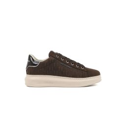 KARL LAGERFELD M Sneakers Kapri Mens Monogram Emboss Lo KL52547K 244-dk brown nubuck
