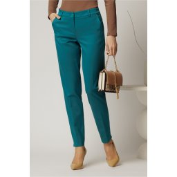 Pantaloni dama conici turcoaz office