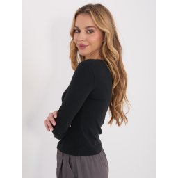 Bluză neagră cu mânecă lungă