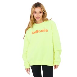Hanorac de damă California galben fluo