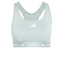 ADIDAS PERFORMANCE Sutien sport 'TECHFIT' verde deschis / alb