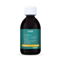 Fier Lichid cu Vitamine B, C și Minerale 250 ml cu aromă de portocale, Holland and Barrett