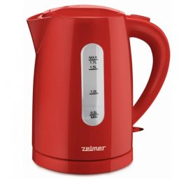 Fierbator ZCK7616R, Fierbator Kettle,Rosu, 2200 W, 1.7 litri, indicator de nivel al apei pe două fețe,24 luni