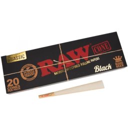 Raw Black Conuri pre-rulate Classic King Size 110mm x20
