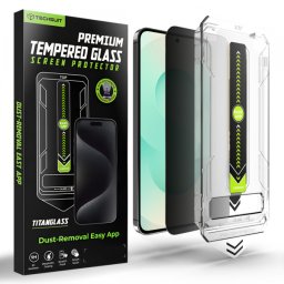 Folie de protectie Ecran Privacy Techsuit TitanGlass CrystalHD pentru Samsung Galaxy S26 Plus S947, Sticla Securizata, Full Glue