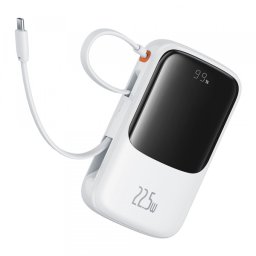 Baterie Externa Baseus Qpow Pro+, 10000mAh, 22.5W, QC + PD, 1 x USB-A - 2 x USB-C, Alba P10067101213-00