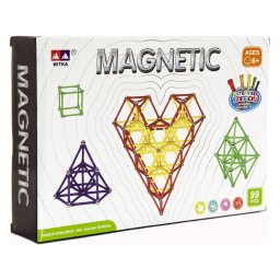 Set magnetic de construcții, 99 piese