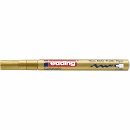 Marker cu vopsea Edding 753, varf caligrafic, 1-2.5 mm, uscare rapida, auriu