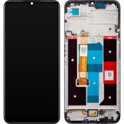 Piese si componente Display - Touchscreen Realme C35 / Realme Narzo 50A Prime, Cu Rama, Negru, Service Pack 4130056