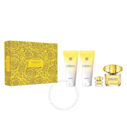 Set Versace Yellow Diamond femei, EDT 90 ml + miniatură 5 ml + gel duș 100 ml + loțiune corp 100 ml