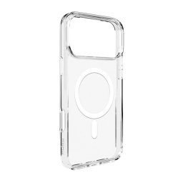 Husa Puro Lite Mag TPU+PC Case Compatible with MagSafe for iPhone 17 Pro - Transparent with White Ring