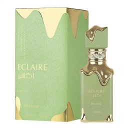 Apa de Parfum Lattafa ECLAIRE PISTACHE - Apă de parfum (EDP), 100 ml - Categorie olfactivă: Gourmand (oriental-vanilla) - Note vârf: Cremă de fistic, Fistic - Note mijloc: Frișcă, Cacao, Cocos - Note bază: Vanilie, Lapte, Mosc