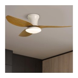 Brilagi LED ventilator tavan dimabil 30W 230V 3000-6500K alb/maro + DO
