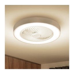 BRILAGI-LED Plafonieră cu ventilator reglabilă, LED 30W, 230V, 3000-6500K, albă, cu telecomandă