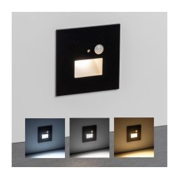 Aplica LED pentru scară cu senzor de mișcare, 1,5W, 230V, 3000/4000/6000K, neagră