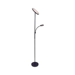 Lampadar LED dimabil NORA LED/25W/230V 2200/3000/4000K + LED/5W 3000K negru + telecomandă