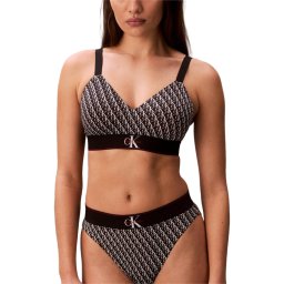 CALVIN KLEIN Bralette Lightly Lined Bralette LV00QF8877 2Y1 mini stepping logo black