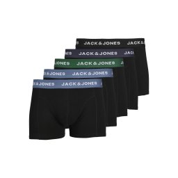 JACK & JONES Boxeri 'Solid' albastru porumbel / verde iarbă / mov mură / negru