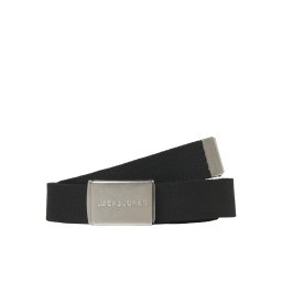 JACK & JONES Curea 'JACLondon' negru / argintiu