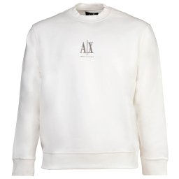 ARMANI EXCHANGE Bluză de molton gri taupe / alb
