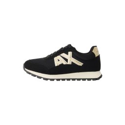 ARMANI EXCHANGE Sneaker low auriu / negru / alb