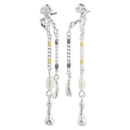 Pilgrim Cercei 'Reggie' galben / argintiu / alb perlat