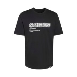 ADIDAS SPORTSWEAR Tricou funcțional 'LINEAR' negru / alb