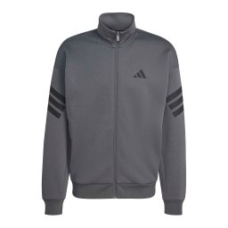 ADIDAS SPORTSWEAR Bluză cu fermoar sport gri închis / negru