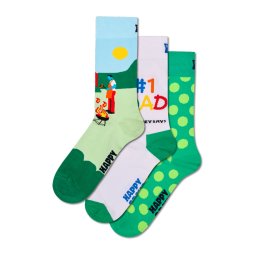 Happy Socks Șosete verde limetă / verde deschis / roșu / alb
