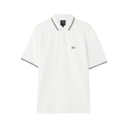ARMANI EXCHANGE Tricou negru / alb murdar