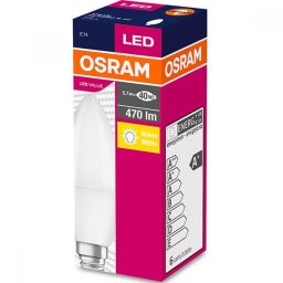 Bec LED Osram CLB40 6W, E14, lumina calda