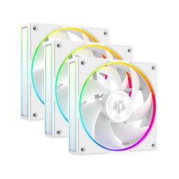 ID-Cooling Cooler 12cm - AF-127-ARGB-W TRIO (29.9dB, max. 132.52 m3/h, 4pini, PWM, 3 x12cm, LED ARGB, alb)