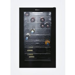 Vitrina de vinuri CWC 150EM/NF, 41 sticle, Clasa G, MonoZone, Iluminare LED, Negru