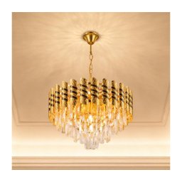 Brilagi - Lustră suspendată pe lanț CRISTAL, 5 x soclu E14 (max. 40 W pe bec), 230 V, diametru 38 cm