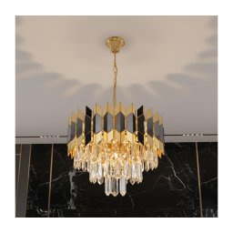 BRILAGI - Candelabru CRISTAL cu lanț, 5xE14/40W/230V, diam. 38 cm