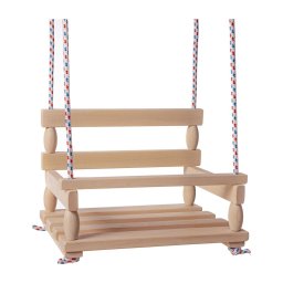 Leagăn din lemn pentru copii, bej