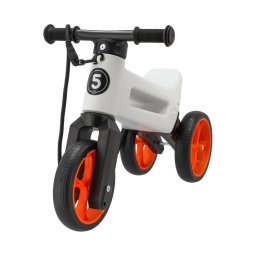 Funny Wheels - Bicicletă fără pedale 2-în-1 RIDER SUPER SPORT alb/negru/portocaliu