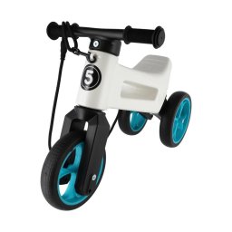 Funny Wheels - Bicicletă fără pedale 2 în 1 RIDER SUPER SPORT alb/negru/albastru