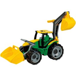Tractor cu cupă, 65 cm, verde/galben