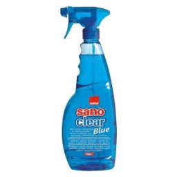 Set 3 x Solutie pentru Curatat Geamuri cu Pulverizator Sano Clear Blue, 1 l