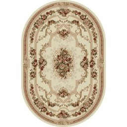 Covor Oval, 100 x 200 cm, Crem, Lotos Clasic 574-100