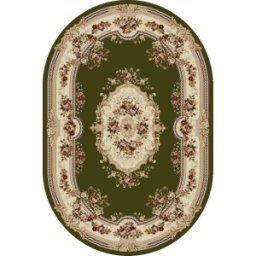 Covor Oval, 80 x 200 cm, Crem / Verde, Lotos 575-310