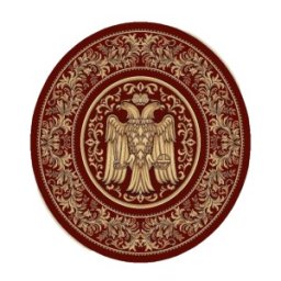 Covor Bisericesc Rotund, 200 cm x 200 cm, Rosu, Model Lotos