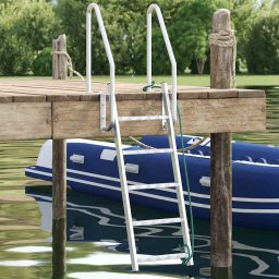 Scara de doc cu 5 trepte Argintiu 58 x 77 x 191 cm Aluminiu GartenMobel Dekor